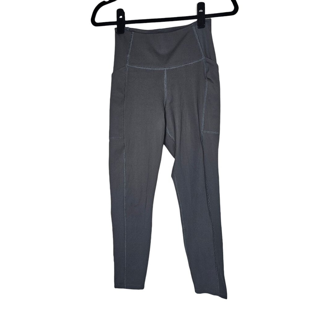 ❤Girlfriend Collective S Grey Compression Pocket Leggings Gym Yoga Athletic 4024